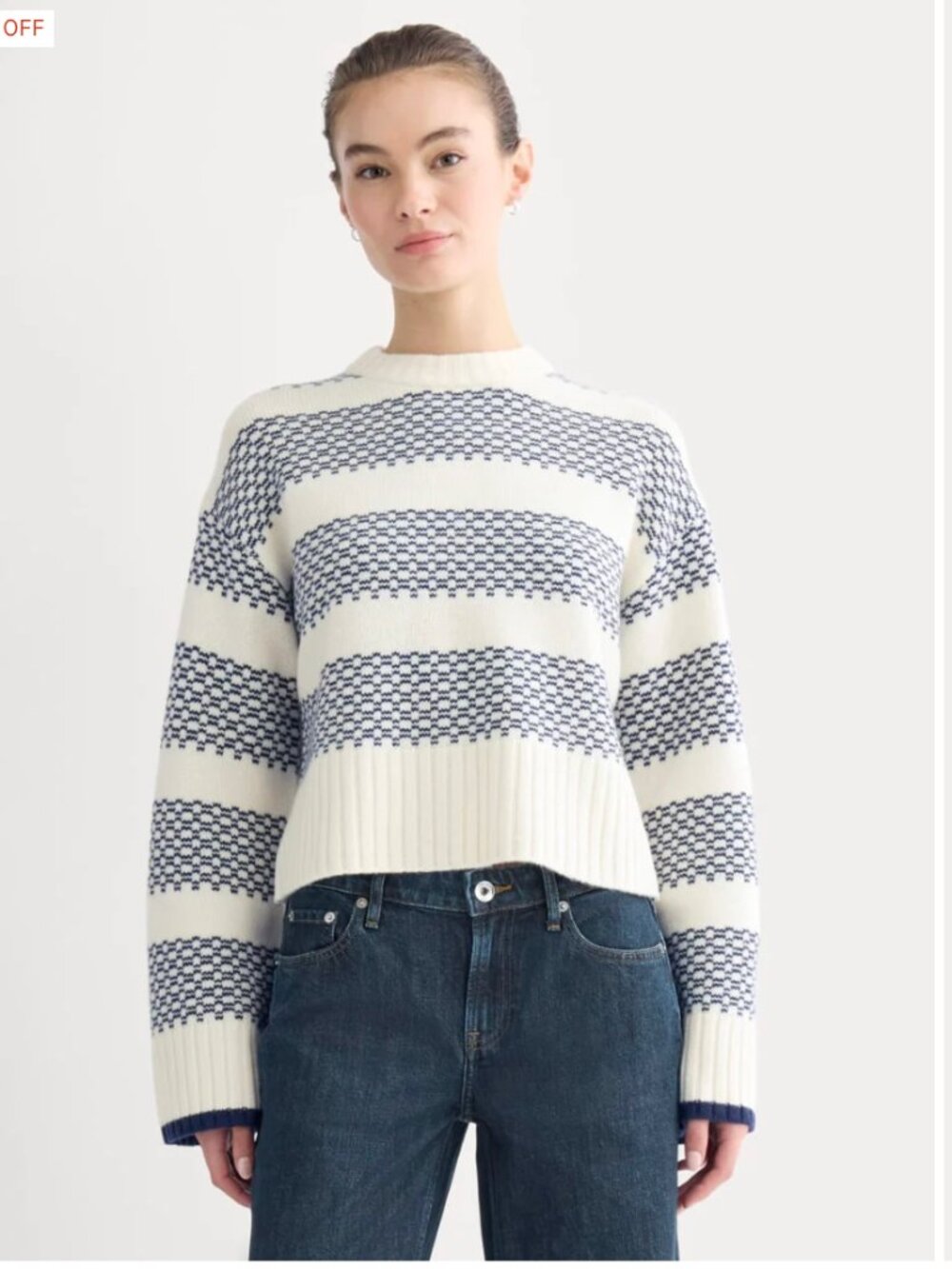 Everlane Nordic Cropped Boxy Crew in Luxe Merino NWT